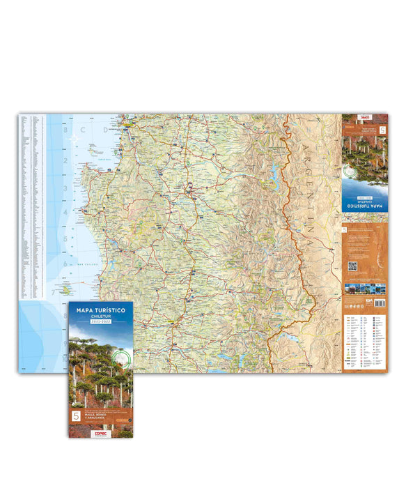 Maule, Biobío y Araucanía - Mapa Turístico Chiletur - Mappin