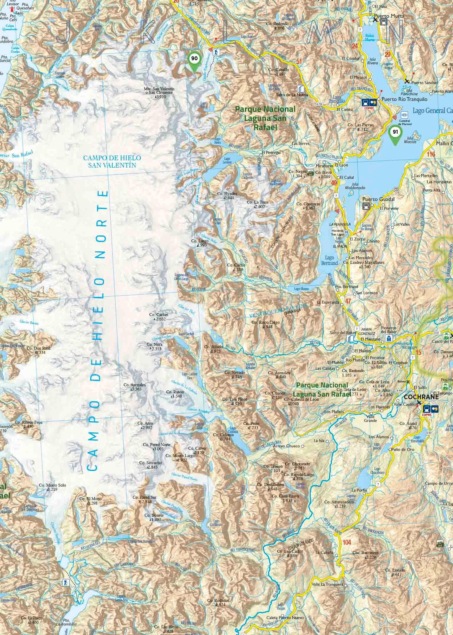 Carretera Austral - Mapa Turístico Chiletur - Mappin