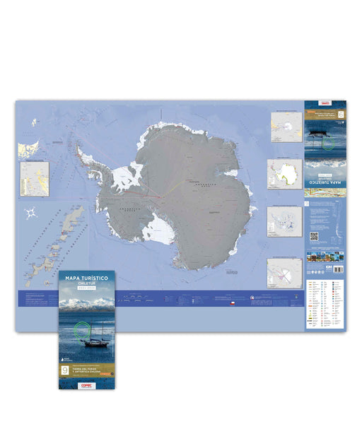 Tierra del Fuego & Antártica - Mapa Turístico Chiletur - Mappin
