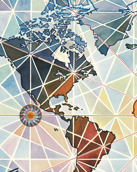 Mapa Mundi Geometric Africa - Art Print