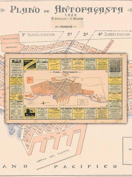 Plano de Antofagasta 1923 - Lámina - Mappin