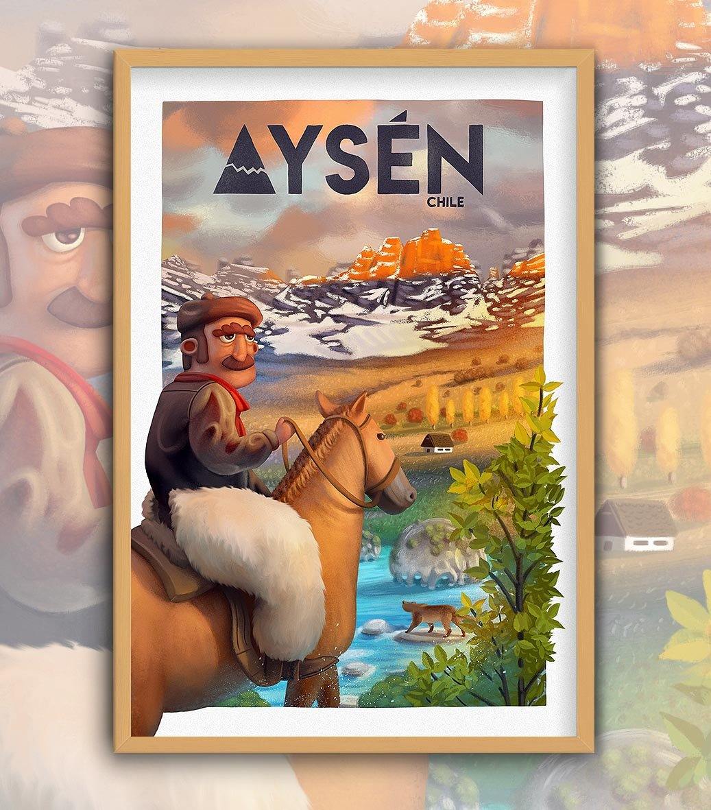 Poster Aysén - Enmarcado - Mappin