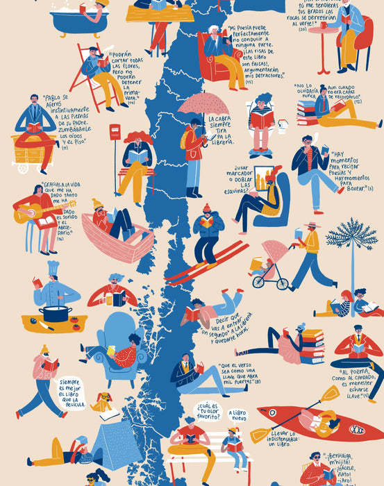 Mapa "En Chile somos buenos Pal Cuento" - Lámina - Mappin