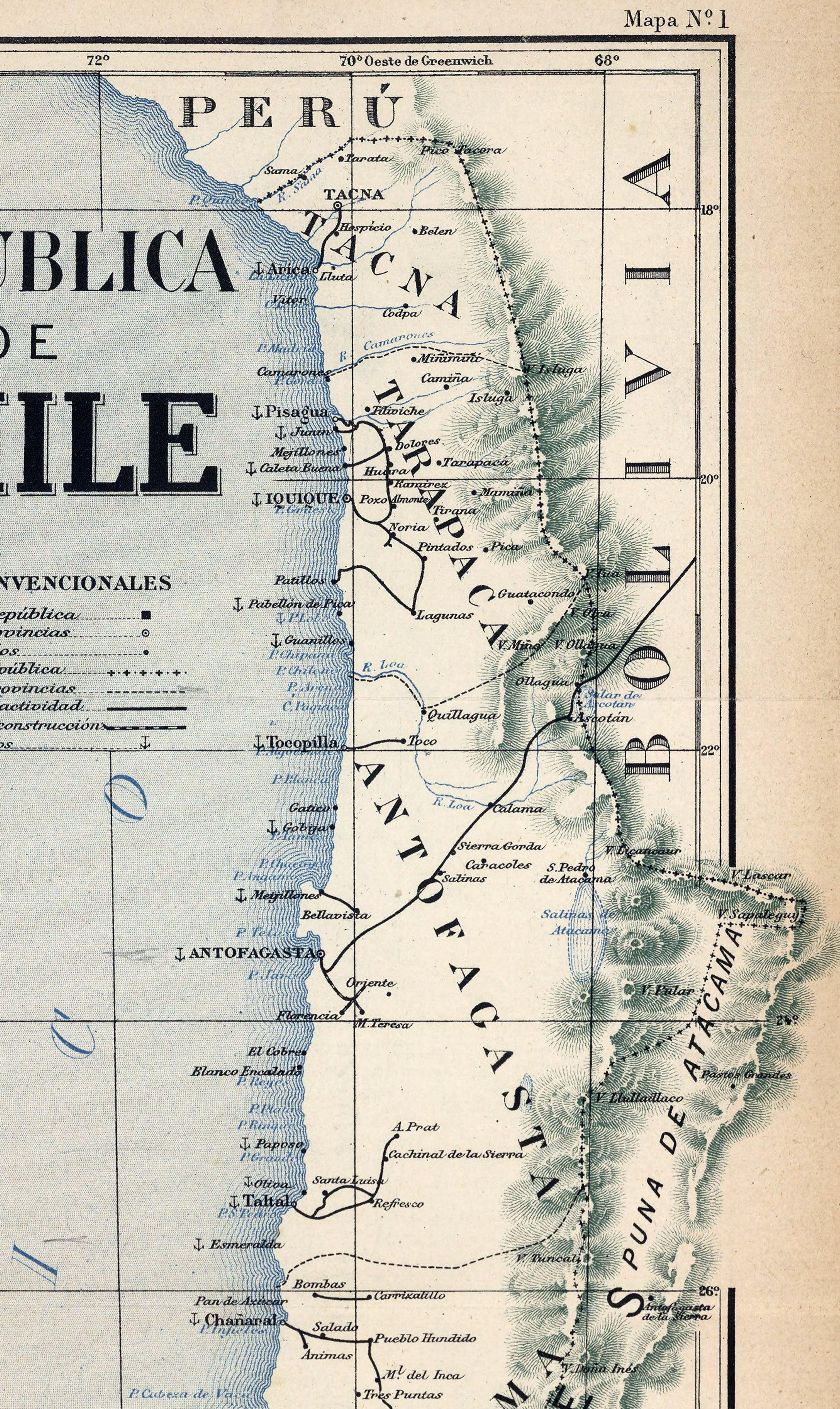 Chile en 1903 - Lámina - Mappin