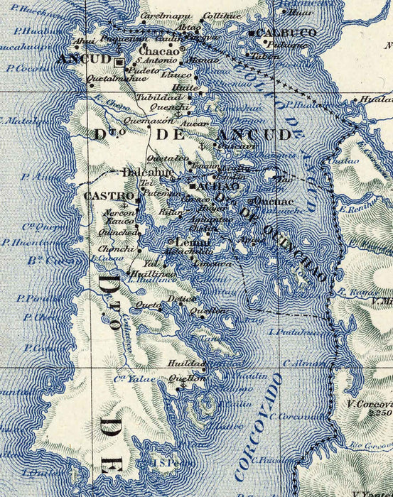 Map of Chiloé in 1903 - Print