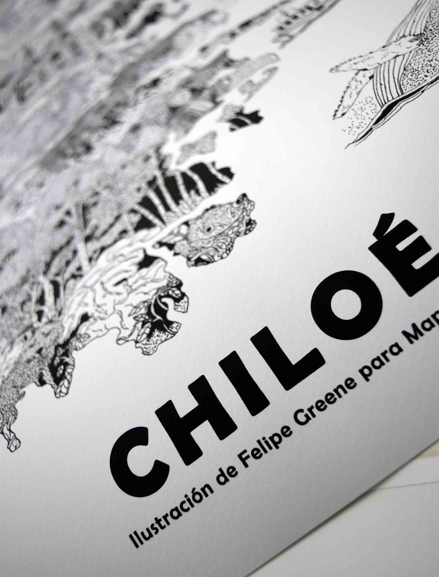 Mapa de Chiloé Ilustrado - Enmarcado