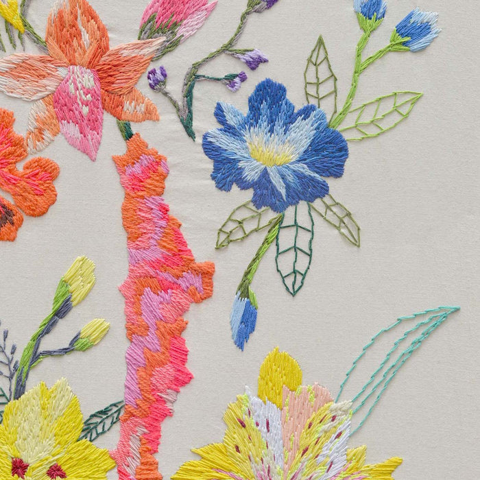 And your Embroidered Field of Flowers - Print