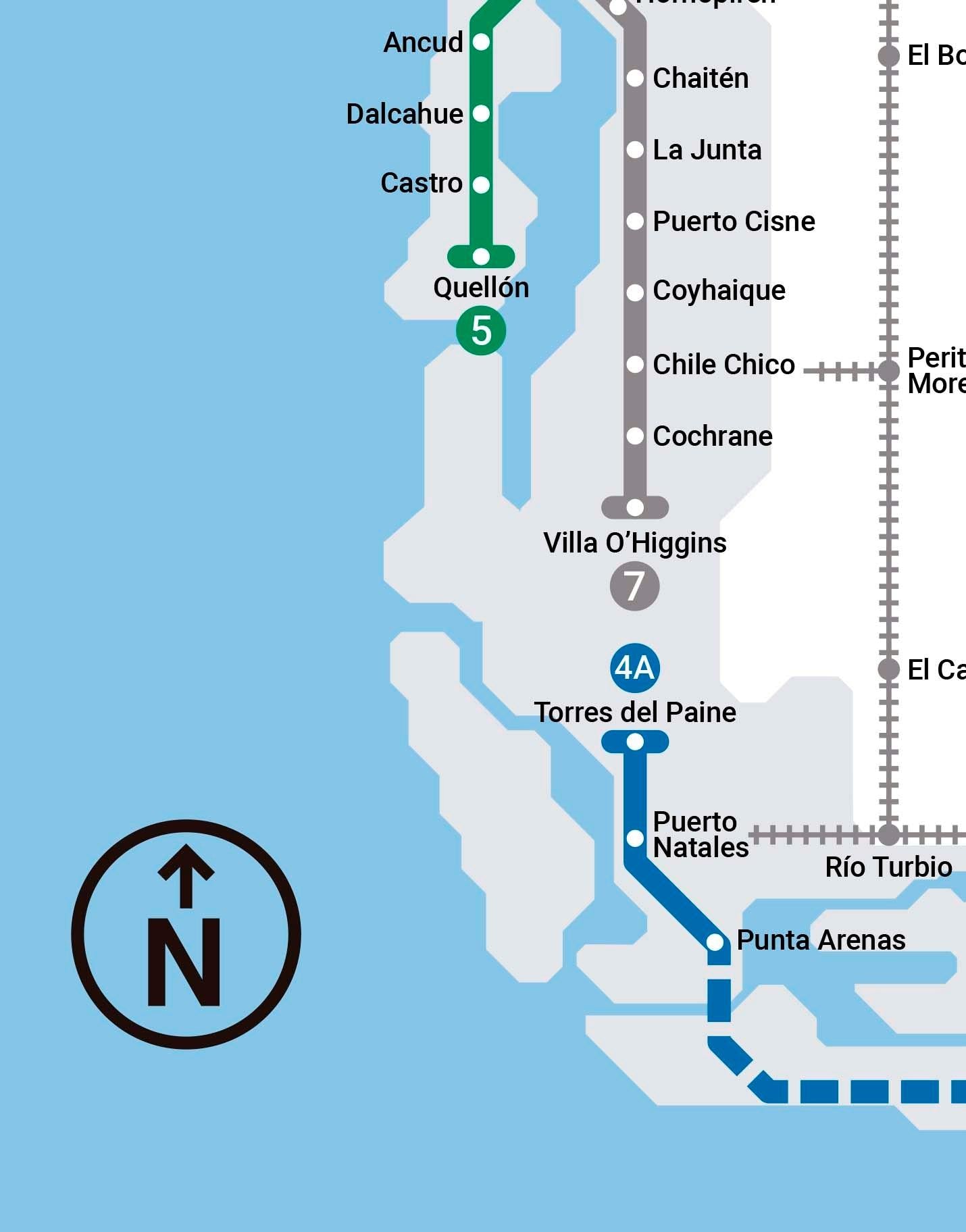 Chile Metro Map Art Print Mappin