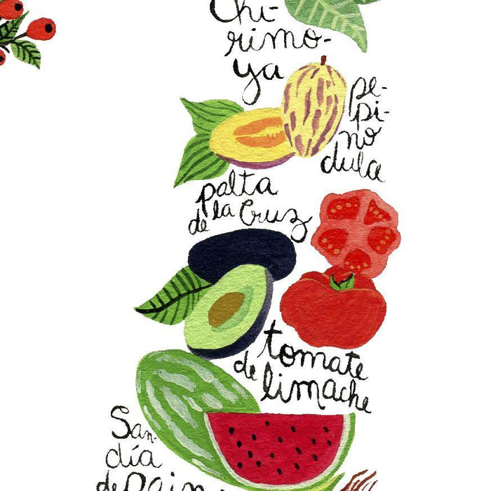 Mapa de Frutas y Verduras de Chile - Lámina - Mappin