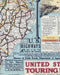 Mapa de Estados Unidos y sus Carreteras, 1926 - Enmarcado - Mappin