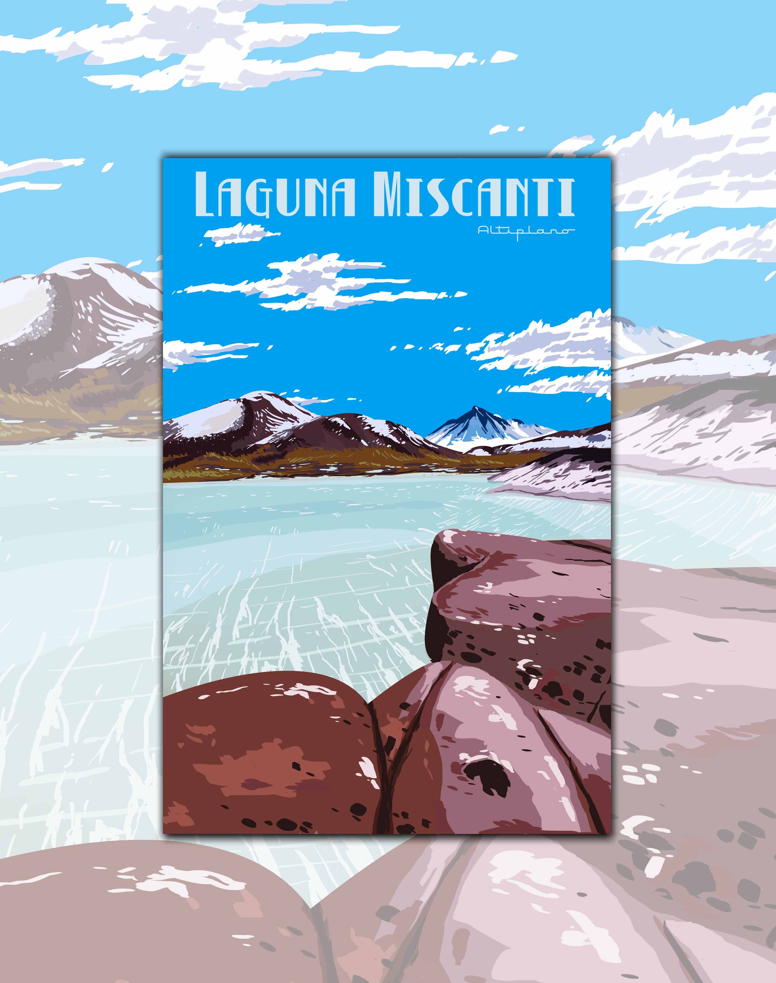 Póster Laguna Miscanti - Lámina