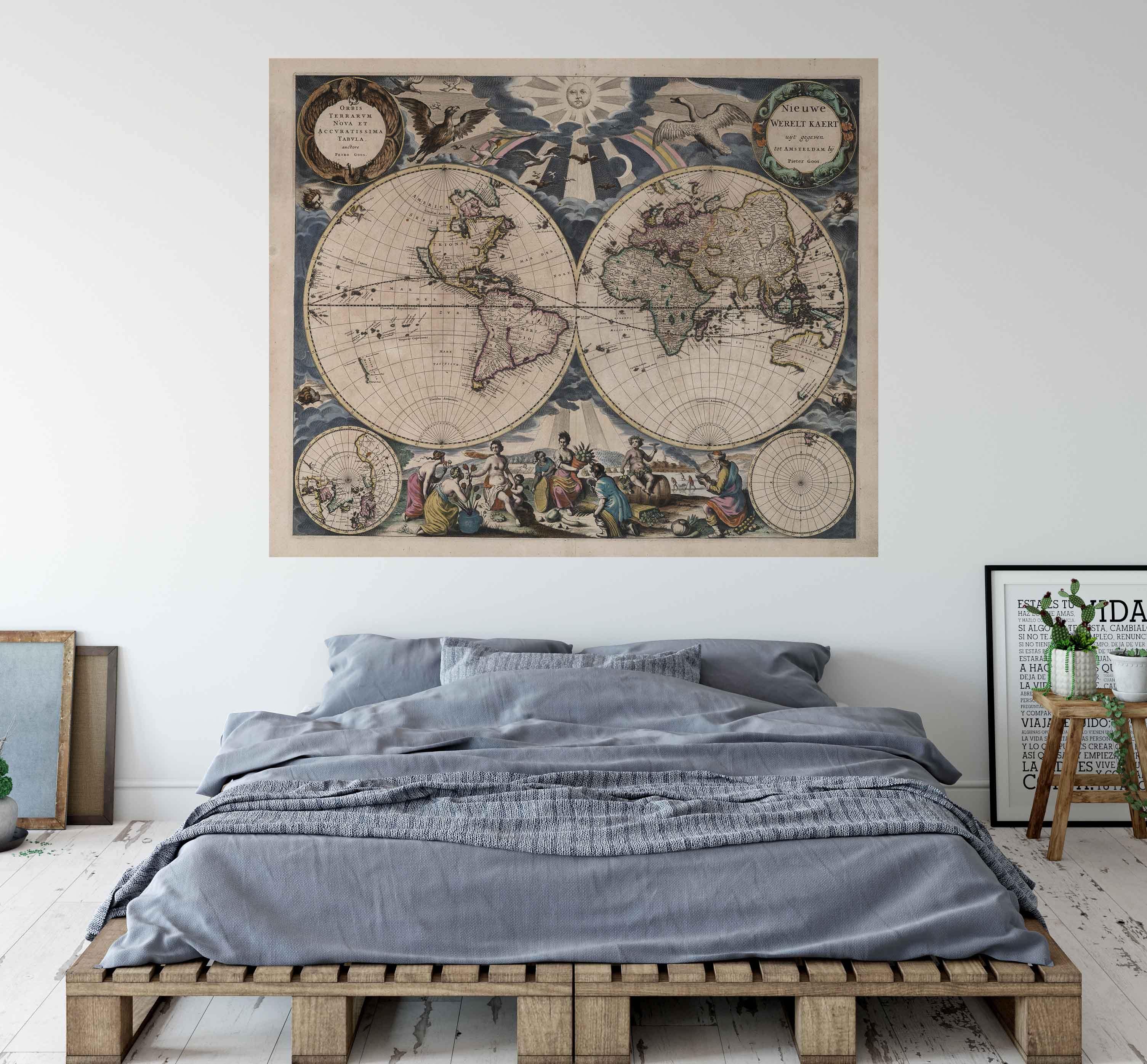 Mapa Mundi Tierra Nueva 1600 - Deco Mural - Mappin