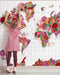 Mapa del Mundo de Flores - Deco Mural - Mappin