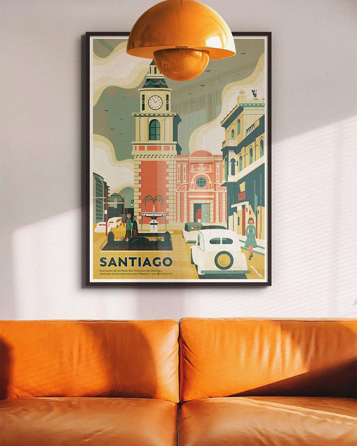 Poster Santiago Plaza San Francisco - Enmarcado - Mappin