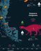 Mapa de Animales Prehistóricos de Chile - Enmarcado - Mappin