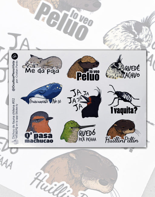 Set Stickers - Dichos de Fauna Chilena II - Mappin