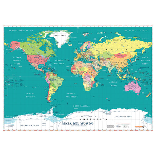 Mapa del Mundo Político Gran Formato - Mappin
