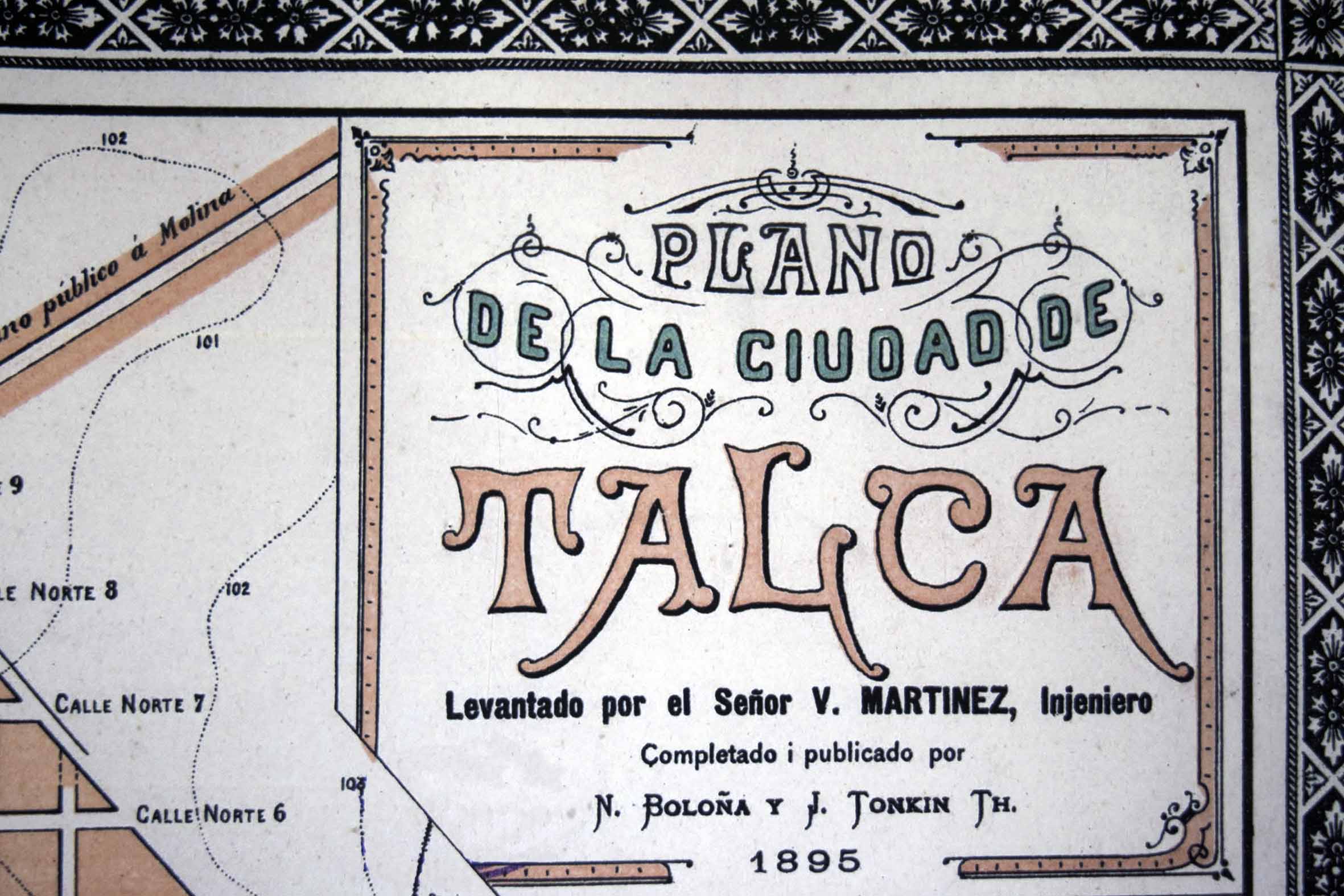 Plano de Talca en 1895 - Lámina