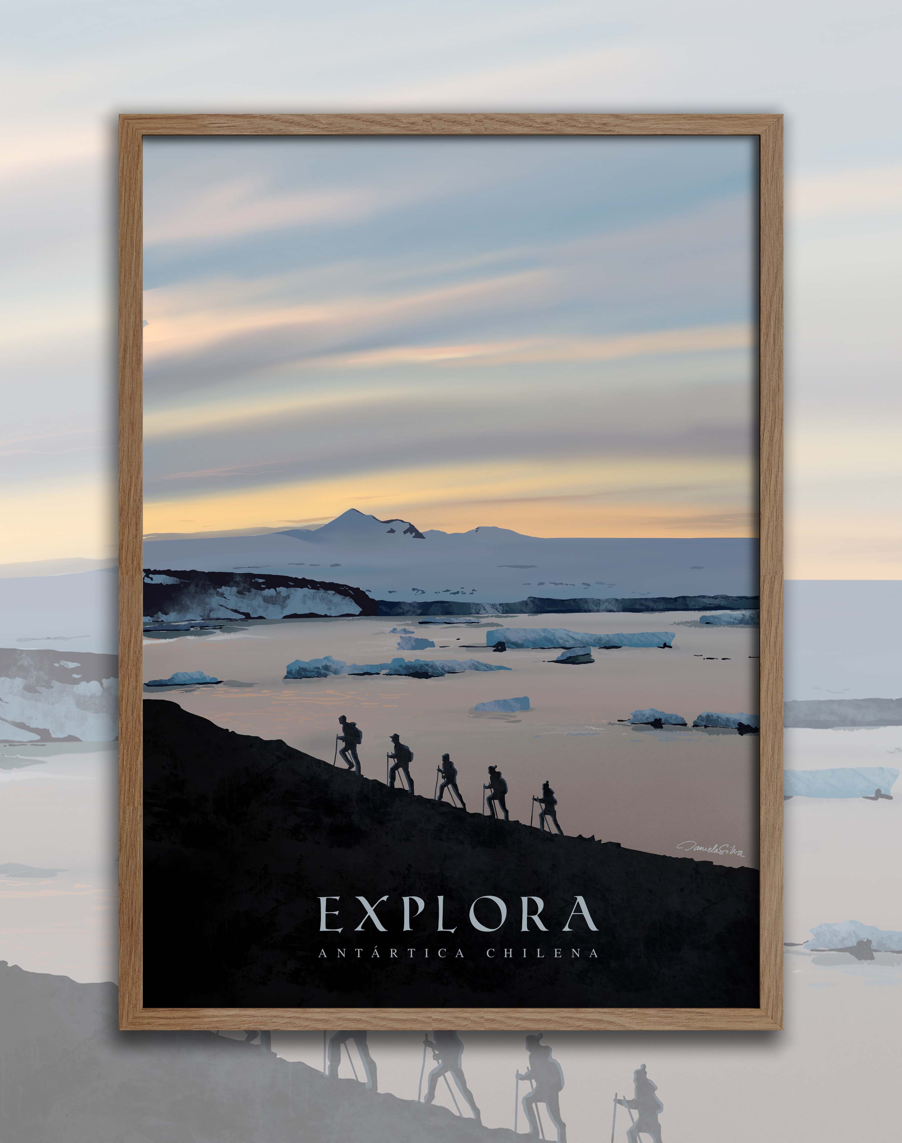 Poster Explora Antártica - Enmarcado