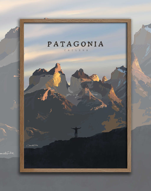 Poster Patagonia y Cuernos - Enmarcado - Mappin