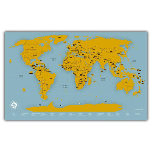 Mapa del Mundo Raspable Travelshot (Dorado) - Lámina - Mappin