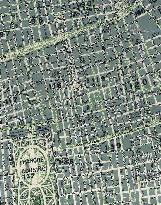 Map of Santiago in 1939 - Plate 