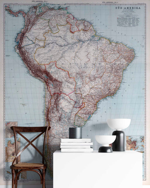 Mapa de Sudamérica Vintage - Deco Mural - Mappin