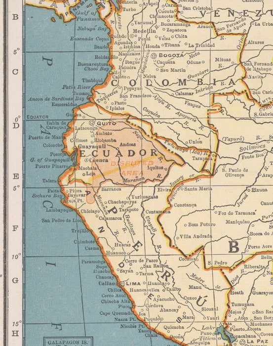 Mapa de Sudamérica de 1939 - Lámina - Mappin