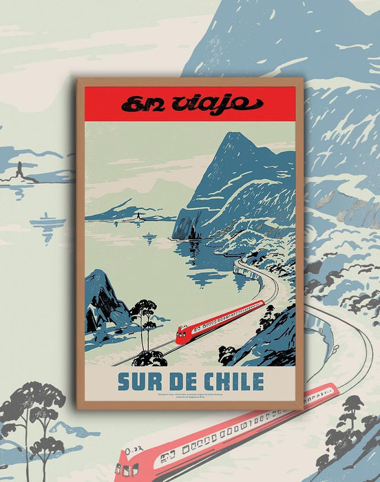 Poster Sur de Chile - Enmarcado - Mappin