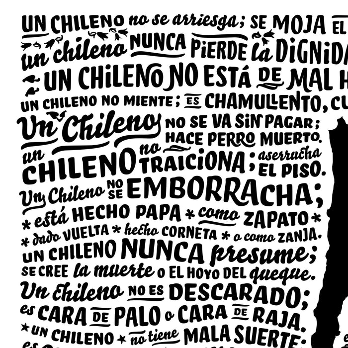 A Chilean Original Mini (White) - Print