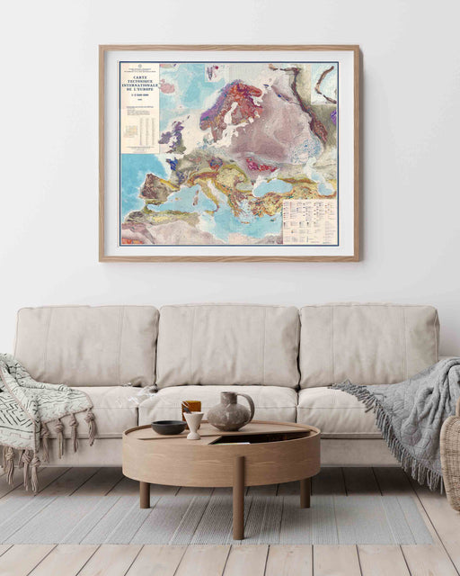 Mapa Geológico de Europa - Enmarcado - Mappin