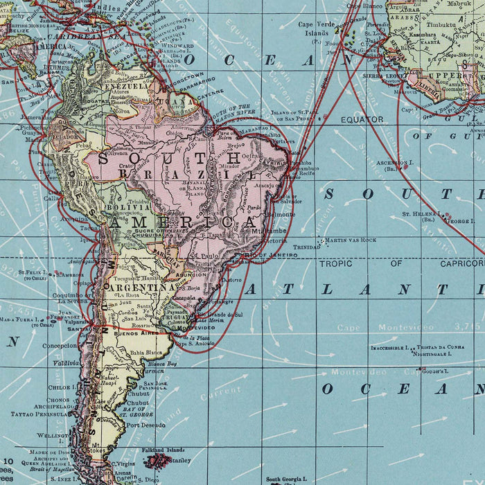 World Map of 1912 - Print