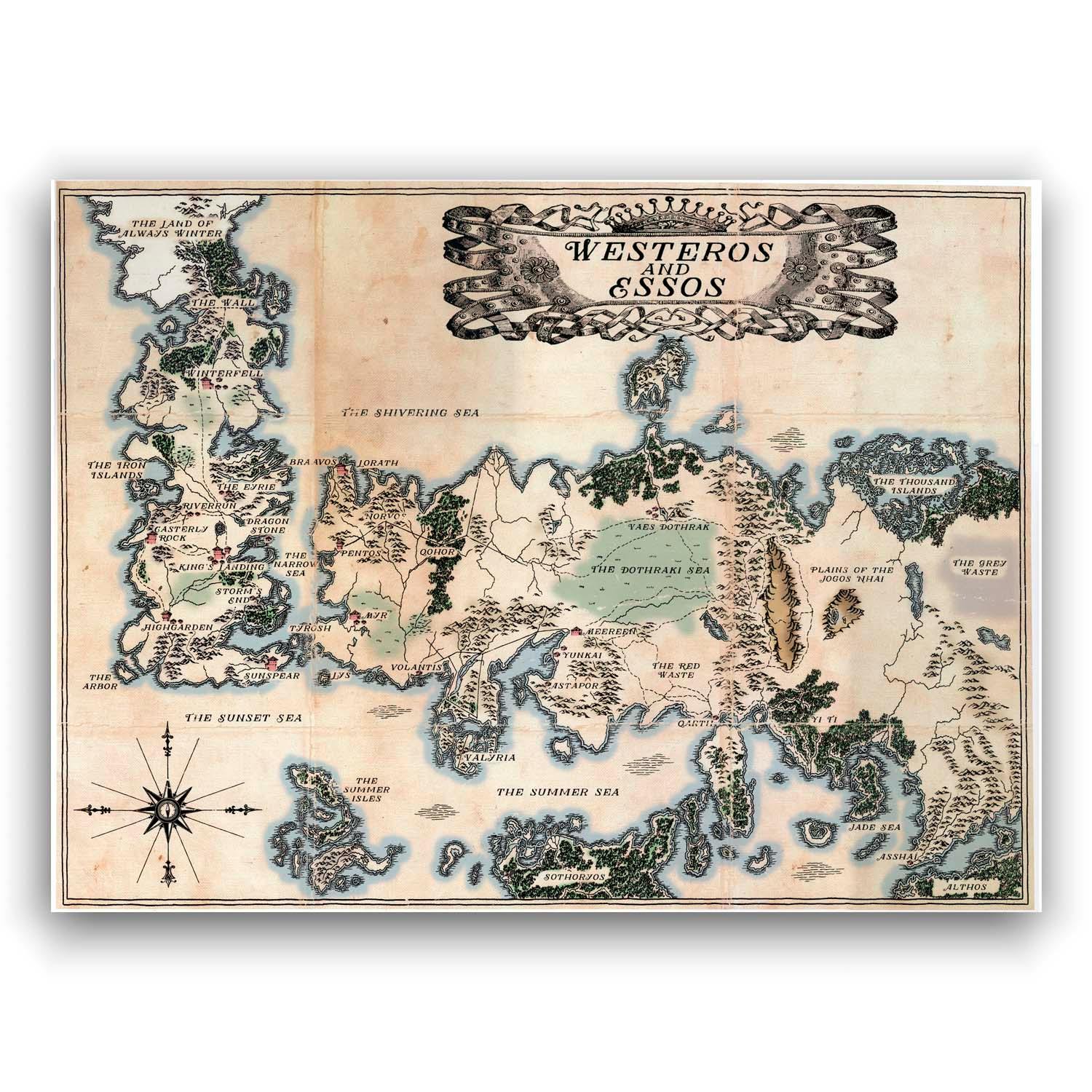 Mapa de Game of Thrones - Lámina - Mappin