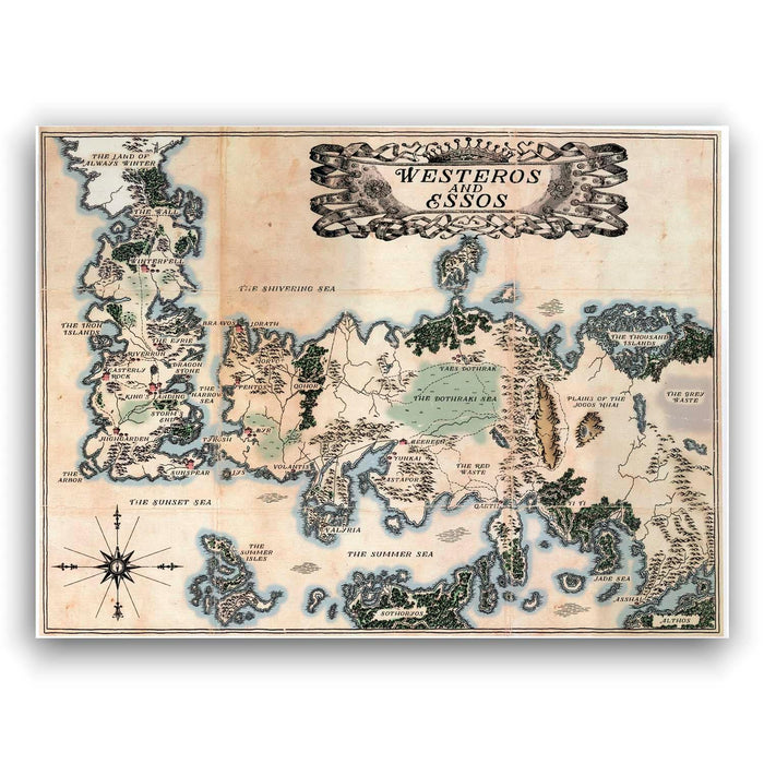 Mapa de Game of Thrones - Enmarcado - Mappin