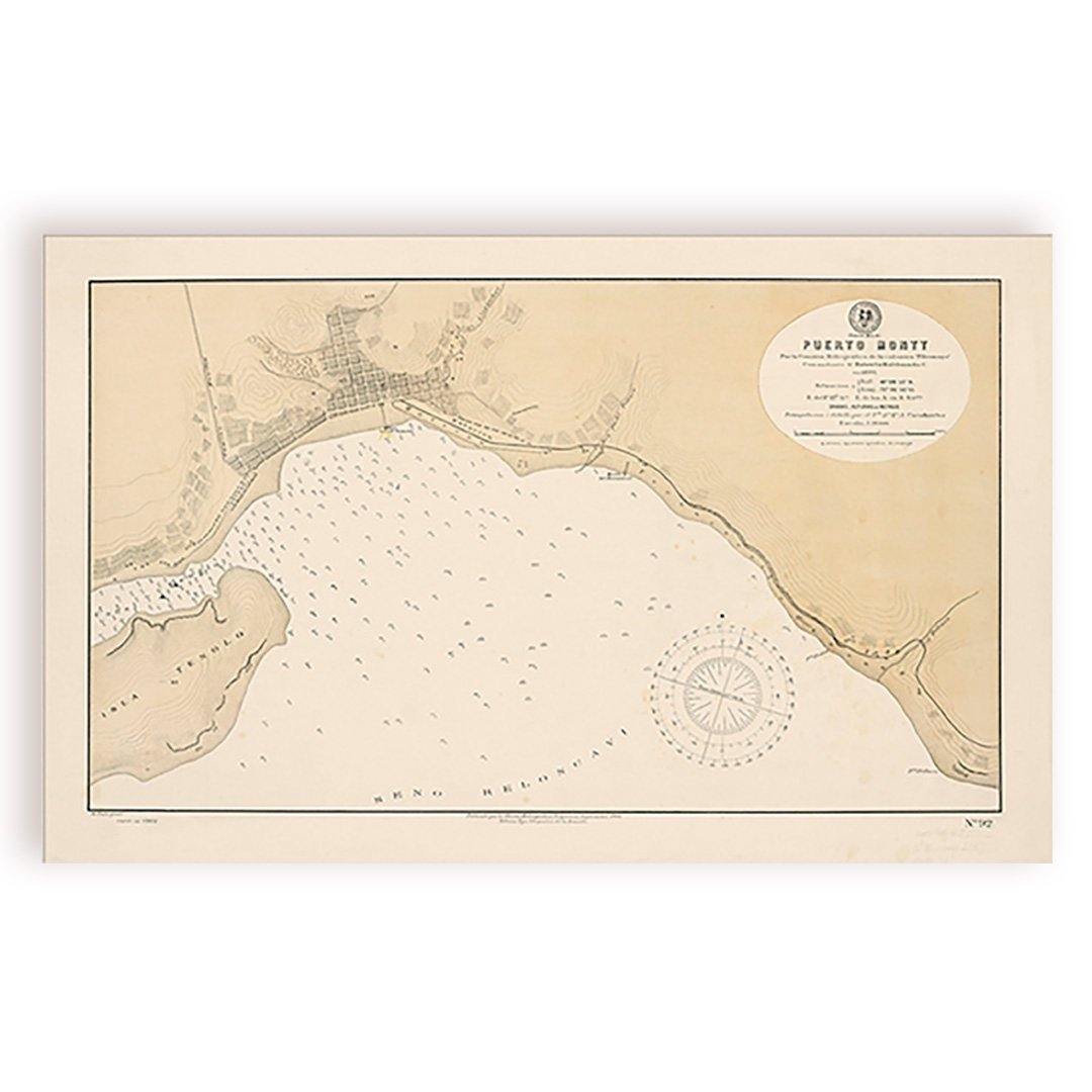 Mapa de Puerto Montt en 1908 - Lámina - Mappin