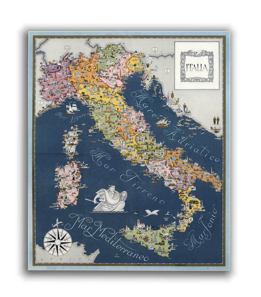 Italia ilustrado de 1938 - Lámina - Mappin