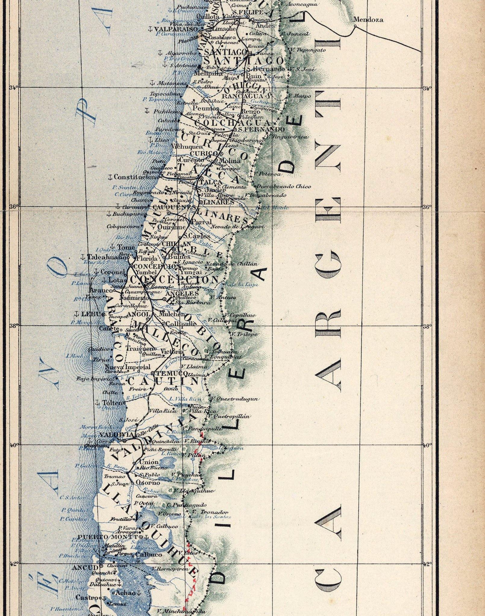 Chile en 1903 - Enmarcado - Mappin