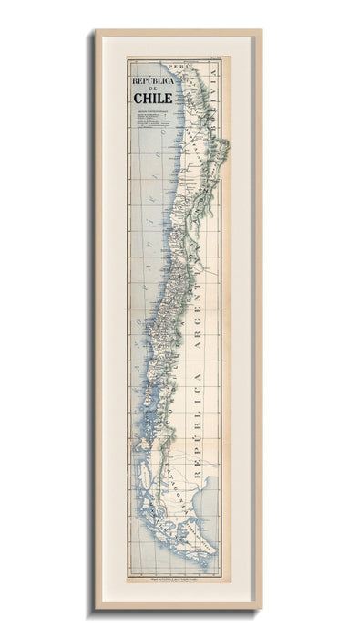 Chile en 1903 - Enmarcado - Mappin