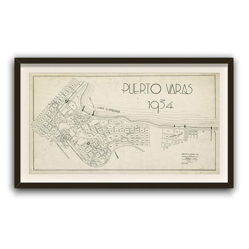 Plano de Puerto Varas en 1934 - Enmarcado - Mappin