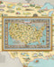 Mapa de Estados Unidos y sus Obras Públicas - Enmarcado - Mappin